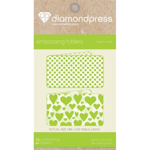 Diamond Press Embossing folders: heart & dot